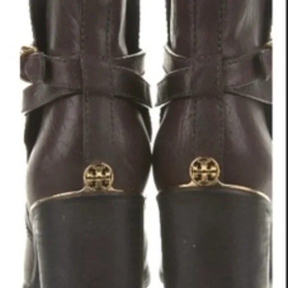 Tory Burch Kayden Stacked Heel Leather 
Boots 8.5 EUC - Picture 2 of 6